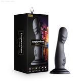 Impressions By Blush® | Amsterdam Black 6.75-Inch Long Rechargeable Vibrating Dildo With Suction Cup Base-French Quarter Lingerie